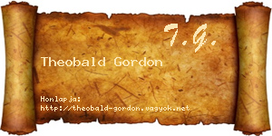 Theobald Gordon névjegykártya